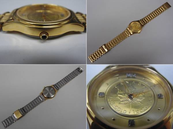 メイプルリーフ コイン クォーツ腕時計 SK-147-C 9999 FINE GOLD 1