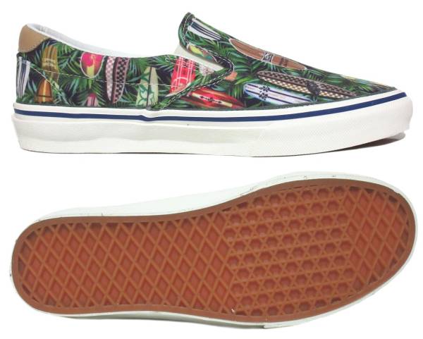VANS SLIP ON SURF BOARD 27.0cm バンズ スリッポン サーフボード グリーン