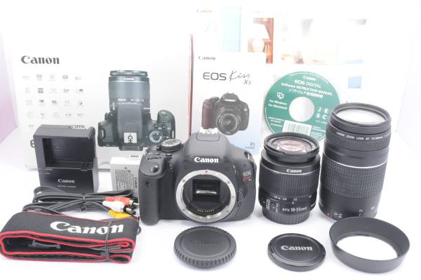 ☆超極上☆キャノン Canon EOS Kiss X5 ダブルレンズセット・元箱付