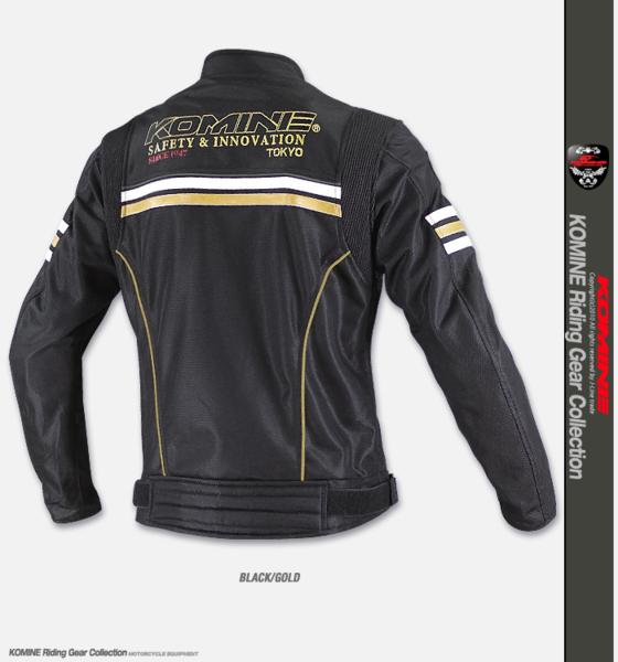 コミネ JK-300 レジェンドメッシュジャケット [BLK-GOLD/XL] 自動車