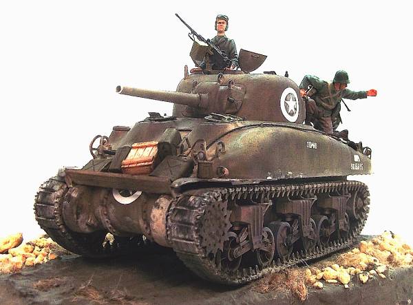 １／３５　M-4A1シャーマン　”１９４５・イタリア戦線・ゴシックライン攻略戦”　　（完成品）