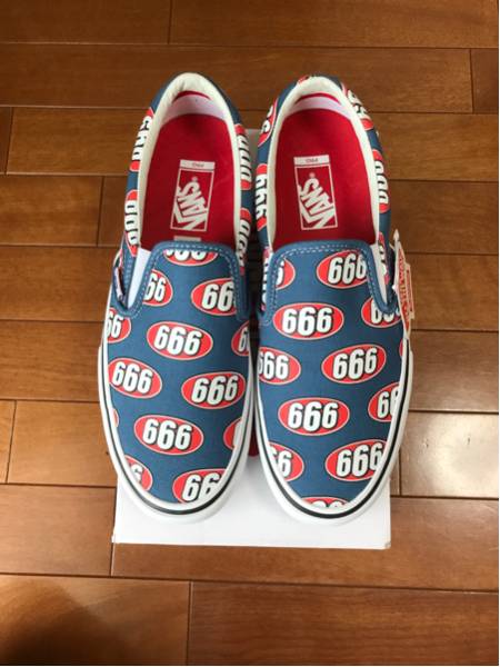 即決！Supreme Vans 666 Slip-On 27cm US9 Navy 国内正規品 スリッポン ネイビー