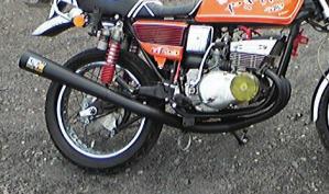 GT380 KING管 メガホン 黒 音職人 旧車