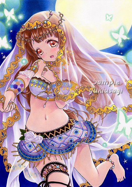 同人手描きイラスト【南ことり・踊り子編】ラブライブ！【A4】(手描き
