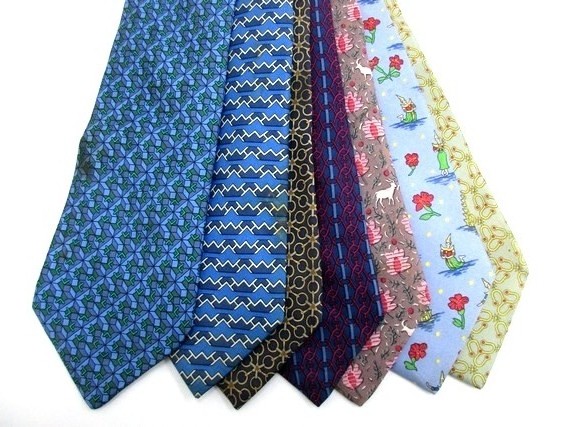 1円 エルメス HERMES 総柄 やぎ柄 ボーダー柄 他 ネクタイ 7点セット フランス製 まとめ