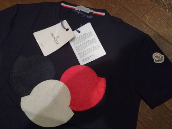 新品　モンクレール　Tシャツ　サイズL　ネイビー