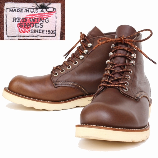[yk]希少 美品良品 REDWING 8163 IrishSetter Brown 8D レッドウィング アイリッシュセッター プレーントゥ ブラウン 刺繍羽タグ