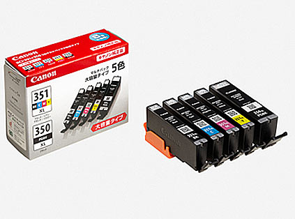 質直 Canon キャノン キヤノン 純正インク BCI-351XL+350XL/5MP 【 BCI-351+350 5色マルチパック大容量タイプ 】 新品