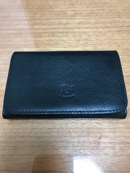 美品　イルビゾンテ　IL BISONTE　名刺入れ　カードケース　レザー 黒