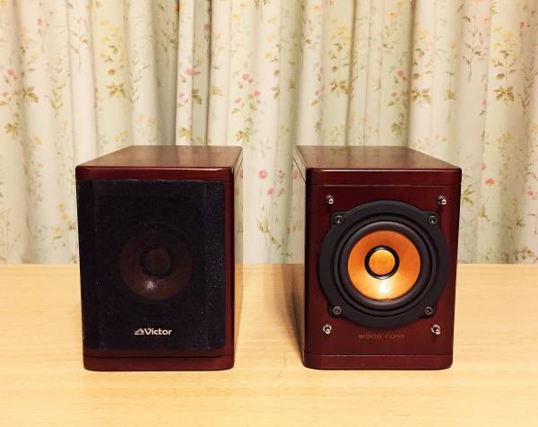 ☆05☆Victor/ビクター☆EX-AK1スピーカーのみ☆ウッドコーン☆中古