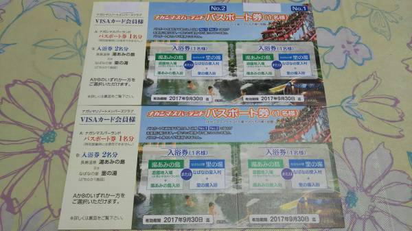 長島スパーランドパスポート券2名分 送料無料☆ナガシマスパーランド☆パスポート券☆2名様分