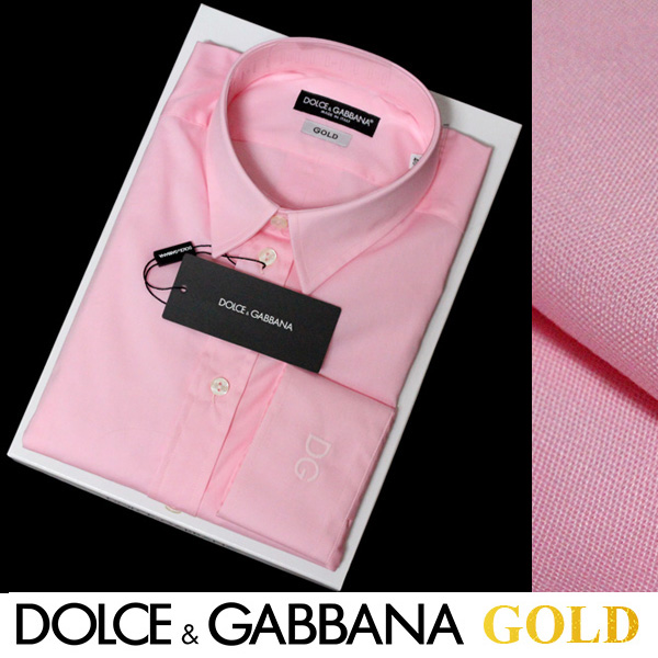 DOLCE&GABBANA ドルチェ＆ガッバーナ 新品本物 1円 ピンク ドレス Yシャツ size 39