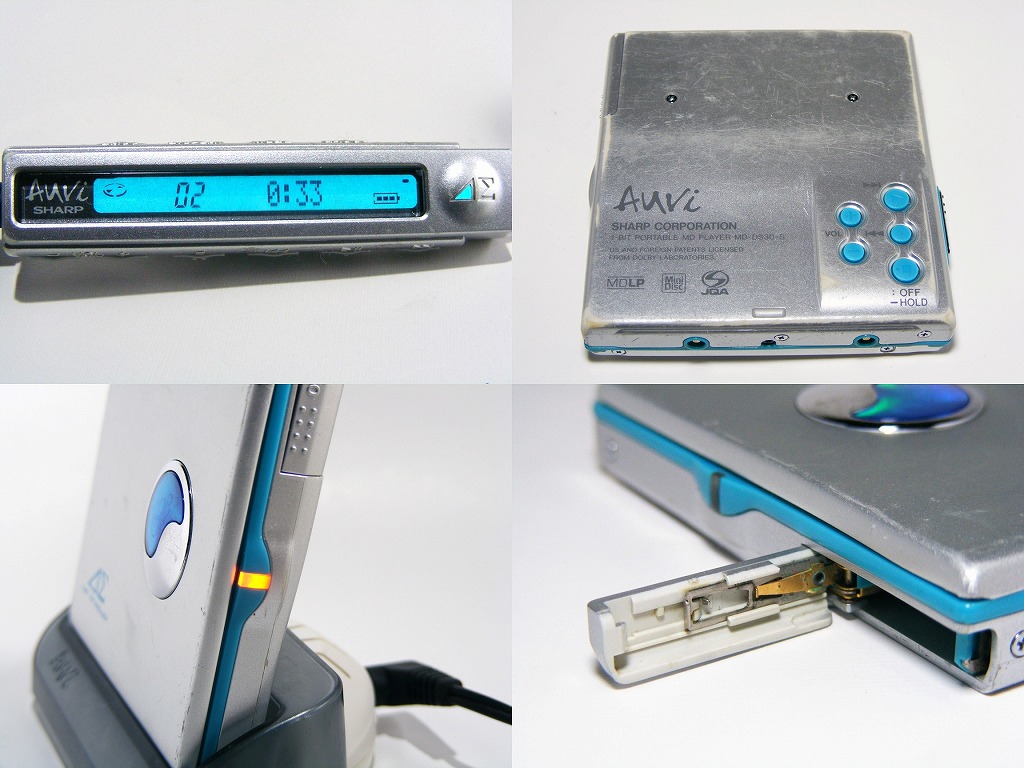 SHARP シャープ MDプレーヤー MD-DS30 ☆動作品・充電スタンド付き