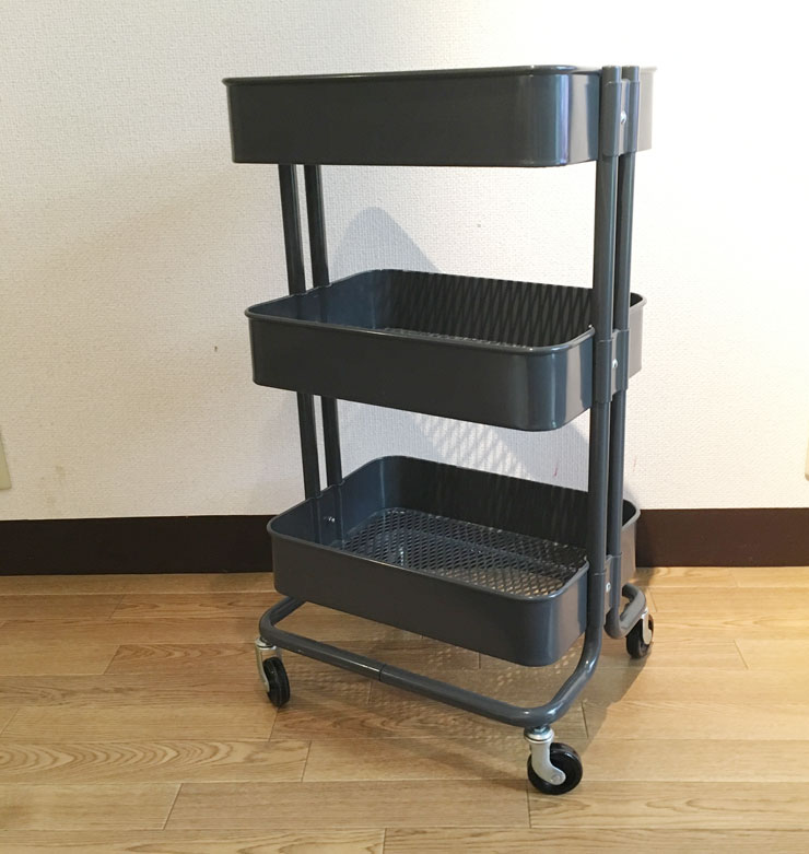 IKEA( イケア ) キッチンワゴン, RASKOG グレー(キャビネット、デスク