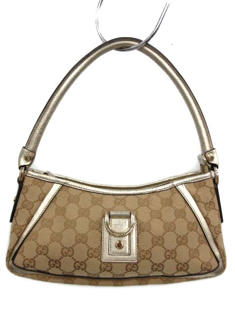 グッチ GUCCI ワンショルダー ハンドバッグ GG キャンバス ベージュ 