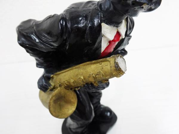 黒人フィギュア置き物 f037◇ジャズ人形 JAZZ 黒人 置物 フィギュア ピアノ サックス 他 計5
