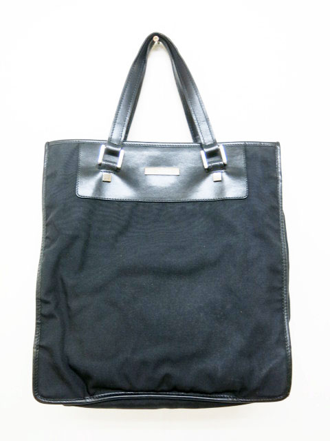 グッチ GUCCI ナイロン×レザー トートバッグ 黒