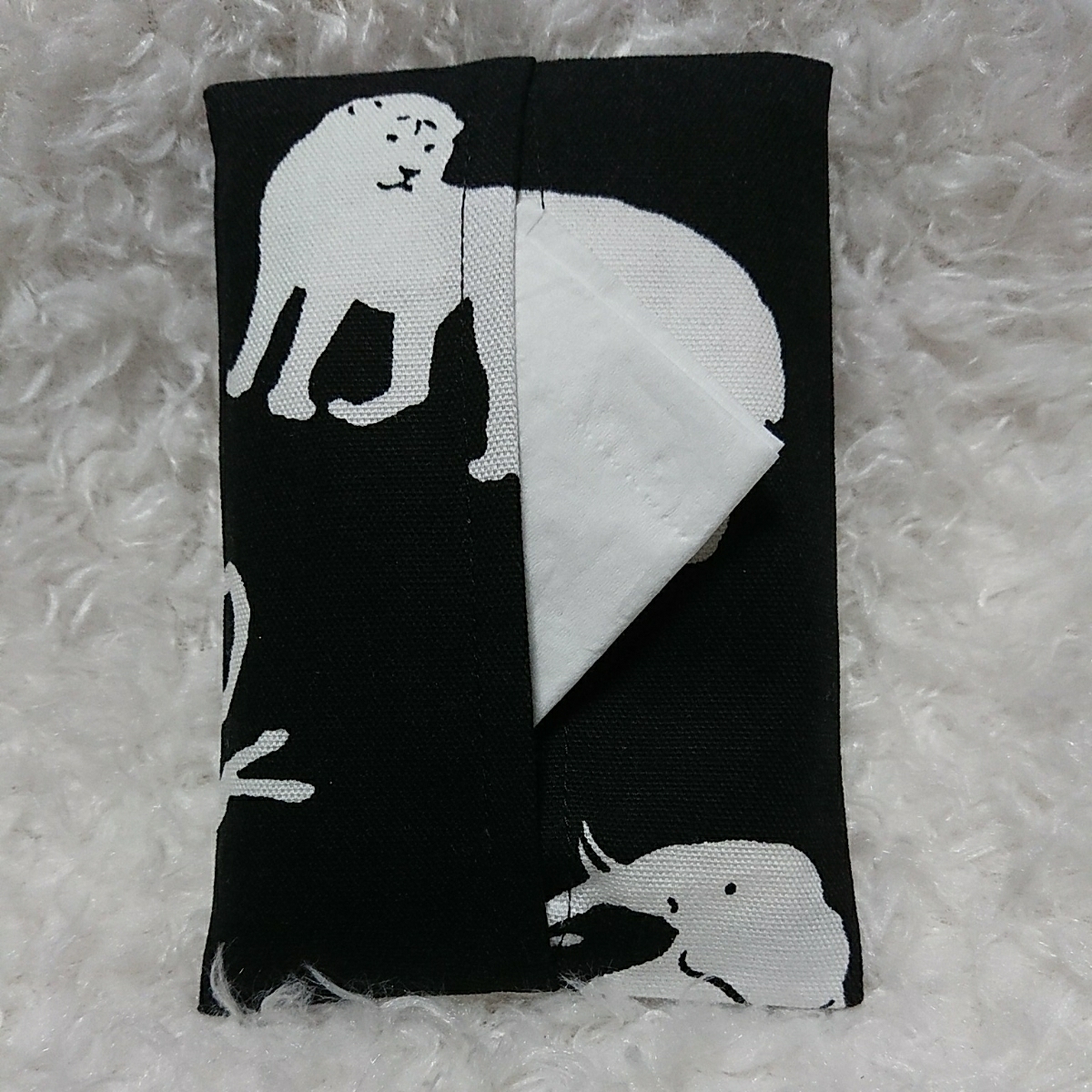 ◎ハンドメイド◎No.83ポケットティッシュケース♪大きいポケット  