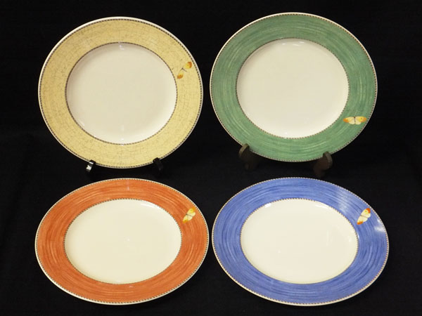 H914 未使用 ウェッジウッド WEDGWOOD サラズガーデン プレート 4枚セット 大皿 廃盤 SARAH'S GARDEN