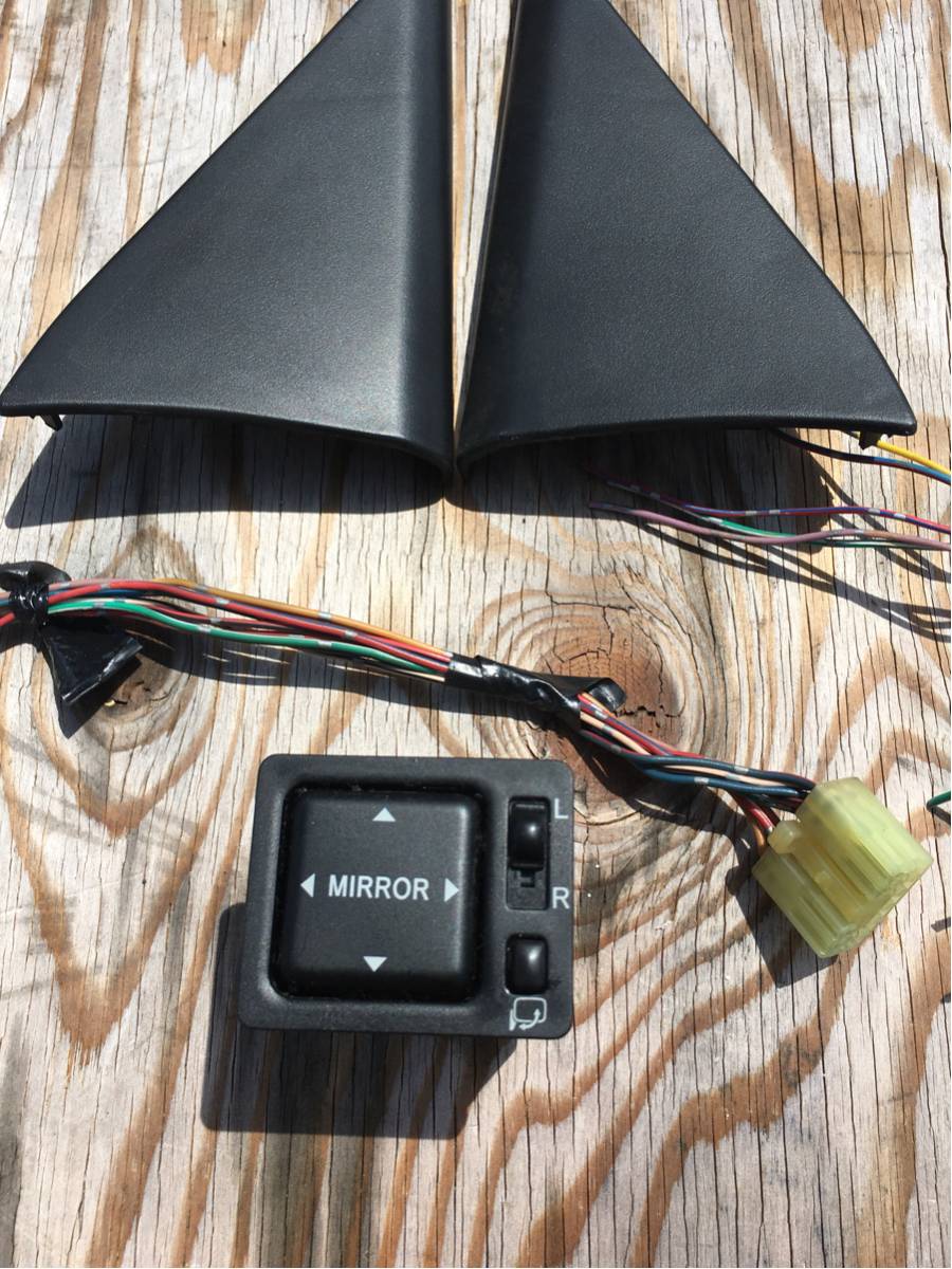 L700S ミラ ジーノ 純正 メッキ 電動格納ミラー 本体 スイッチ 配線付き 移植 加工
