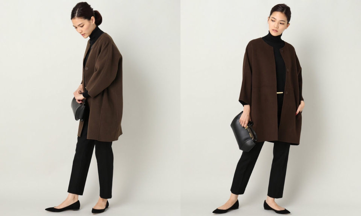 16AW ドゥーズィエムクラス Hamiltonウールリバーノーカラーコート 