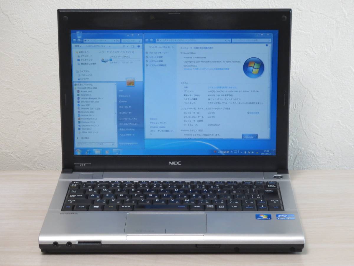NEC VersaPro VK26MB-F i5 3320M ⁄ Core 大 ☆良上品☆NEC 最新Win10