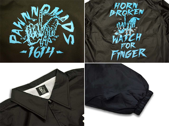 PAWN/パウン】Rat Hand Coach Jacket/ラットハンドコーチジャケット(BK