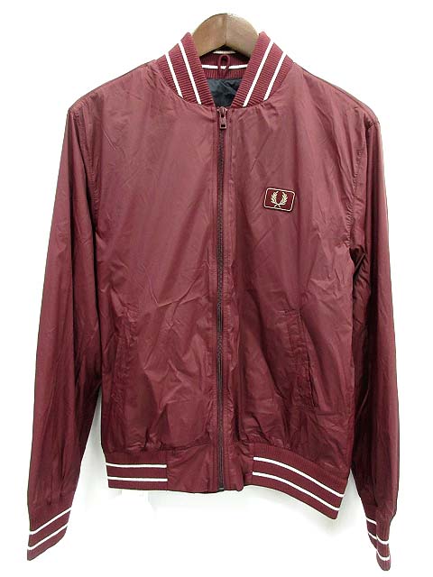 フレッドペリー FRED PERRY ナイロンジャケット ブルゾン S ボルドー /EK
