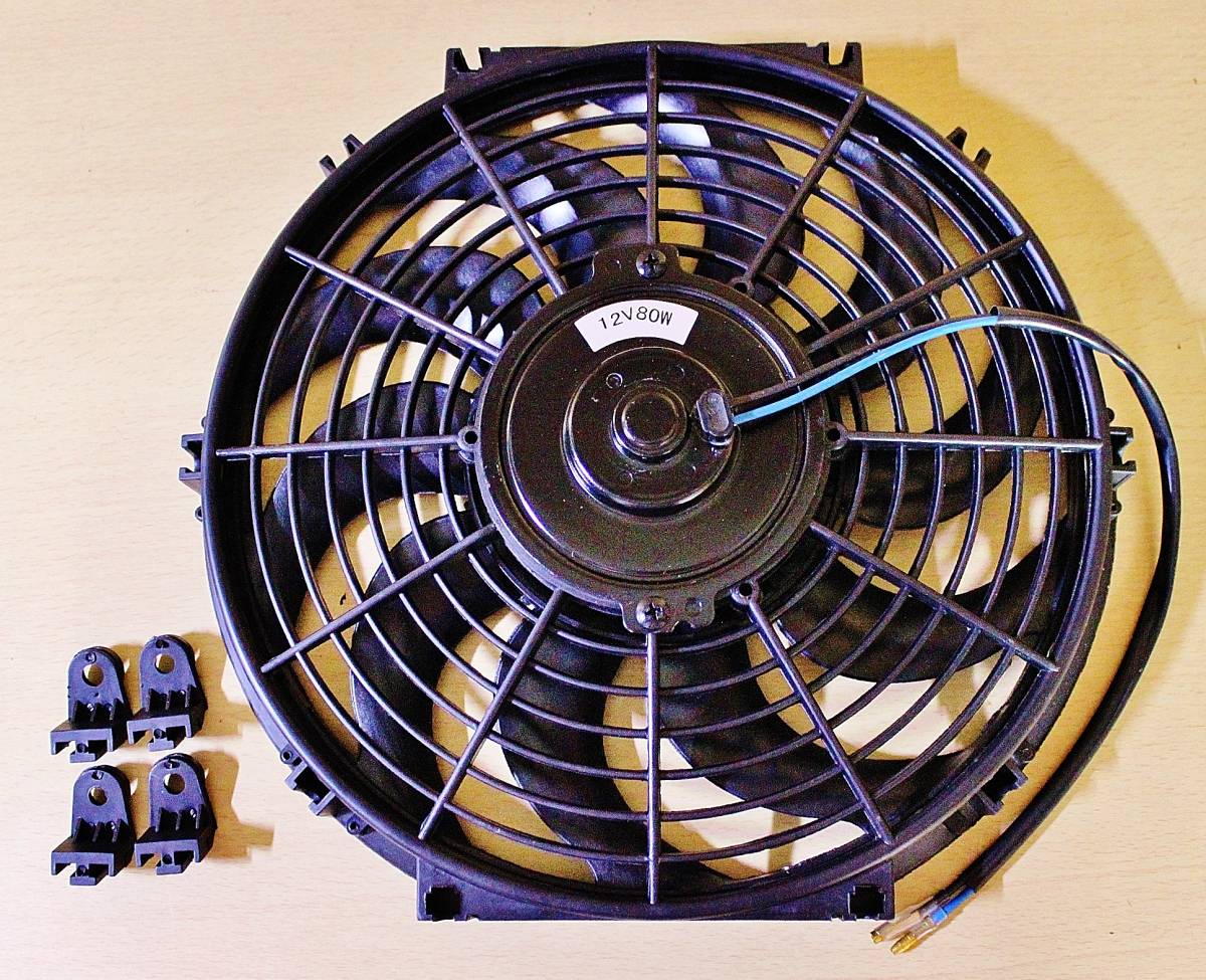 再入荷！送料無料！新品！薄型 汎用 電動ファン 12インチ プッシュ式 冷却装置 自動車パーツ⑩