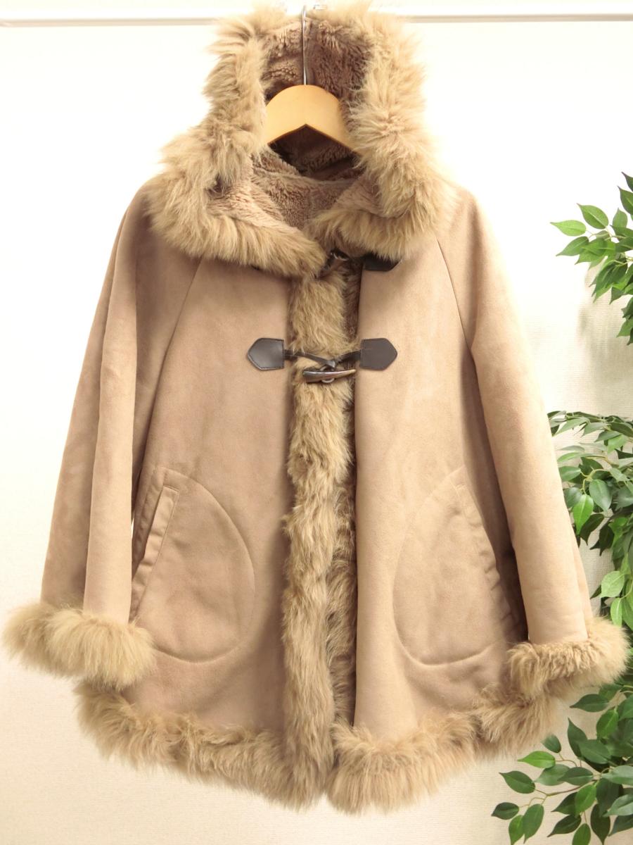 美品 Apuweiser-riche フォックス ファー フェイク スエード レザー 