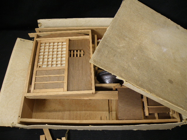 2 戦前 木製玩具 おくどさん ジャンク品 / ままごと ミニチュア 昭和
