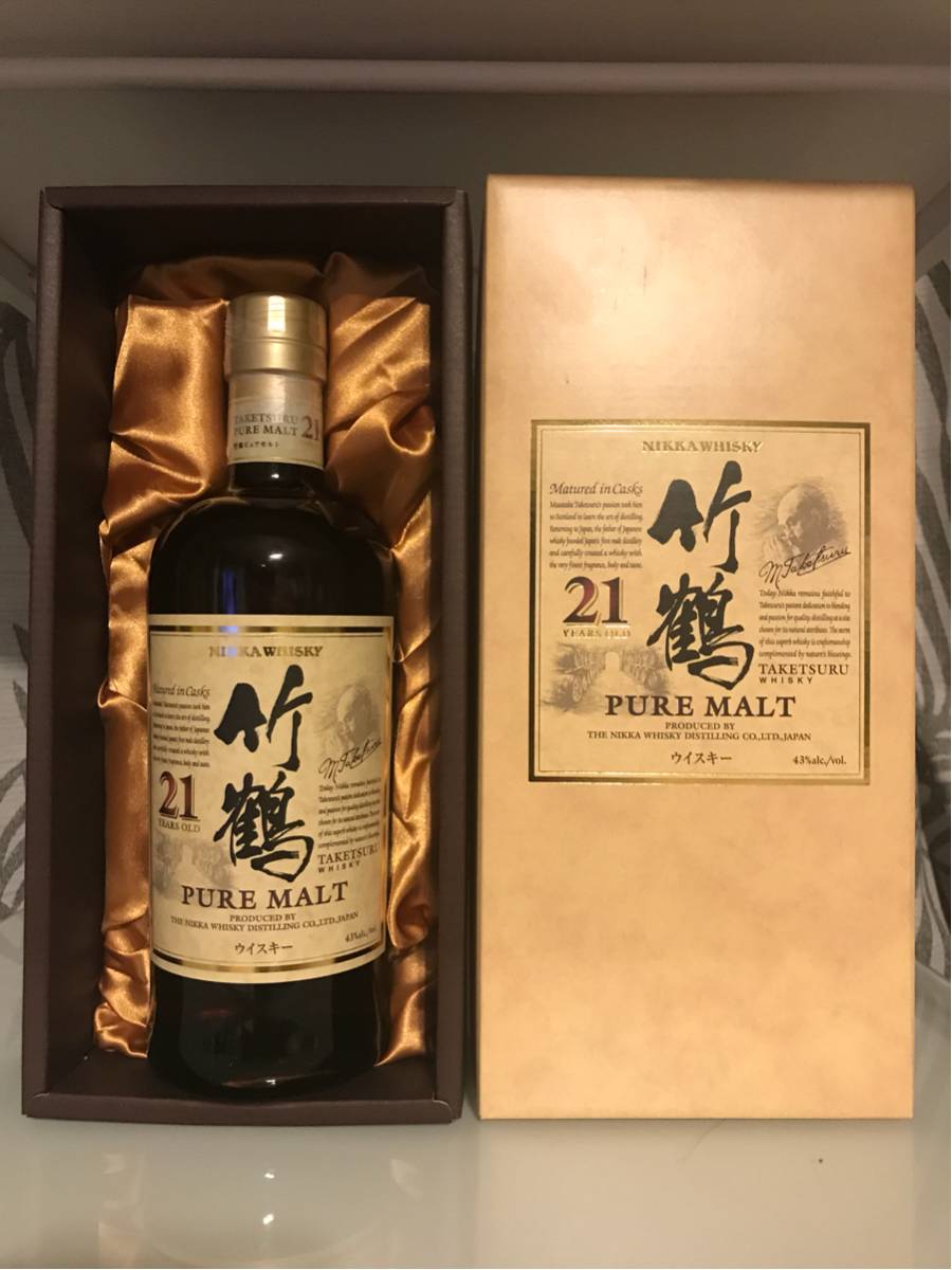 ニッカ 竹鶴21年 ピュアモルト 43% 700ml 箱付き 未開封 ウイスキー