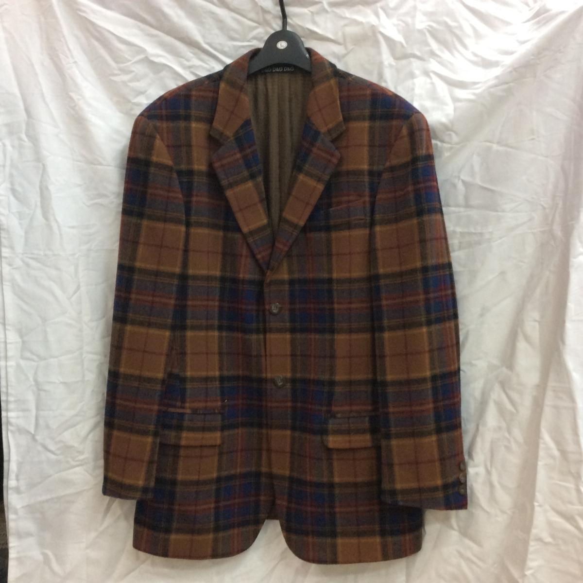 ☆中古/D&G ドルチェ&ガッバーナ メンズ チェック ウールジャケット 