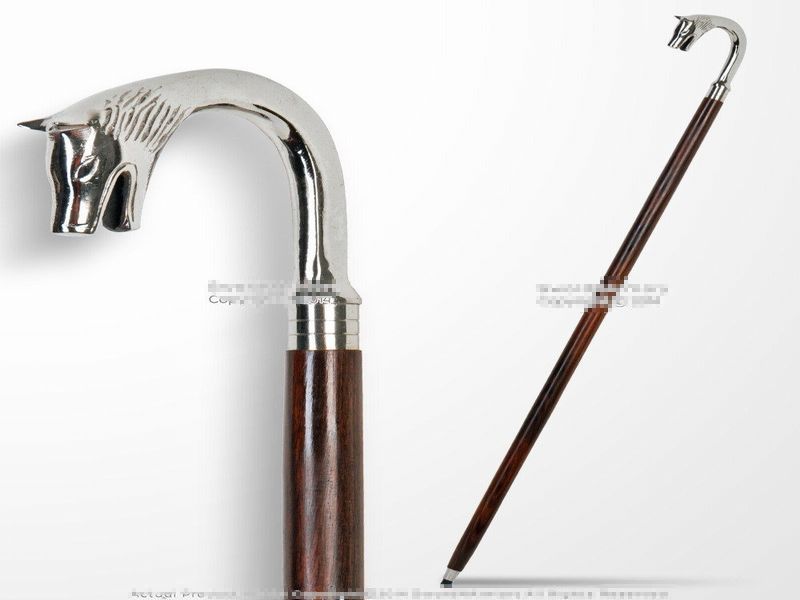 杖 ウルフ 狼 つえ ステッキ おしゃれ 高級 男性 女性 イベント 金属 送料無料★杖★ステッキ★　ウルフ　　91cm