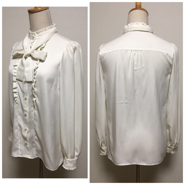 ブルーレーベルクレストブリッジ17年購入超美品☆リボンのフリルブラウス38サイズ