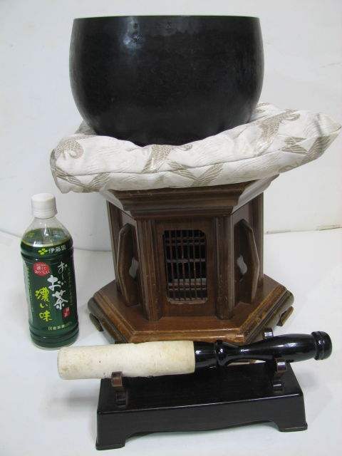仏具 おりんセット 特大7寸 21.5cm径 手打 元祖 善龍 リン台他