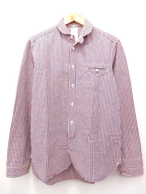 マイヨ maillot sunset gingham work shirts リネン混 コットン 