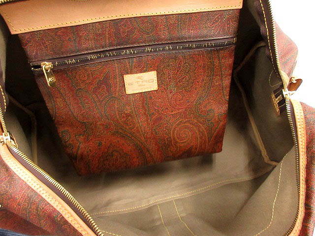 エトロ ETRO ボストンバック 2way ペイズリー柄 PVCレザー ハンド