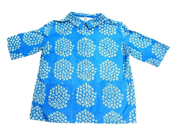 VINTAGE！marimekko マリメッコ PUKETTI プケッティ柄の半袖シャツ