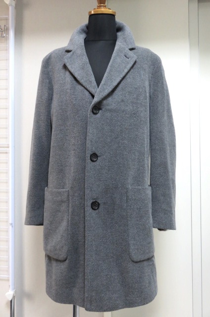 59Y70920B 美品 高級 HUGO BOSS ヒューゴボス メンズ コート チェスター ウール　ロング アウター ジャケット L 送料無料