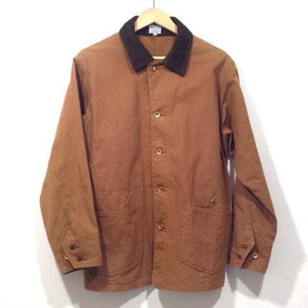【BLUCO／ブルコ】 ワークジャケット LL XL コーデュロイ襟 ブラウン ジャケット ボタン コットン 10-2 SS-357901