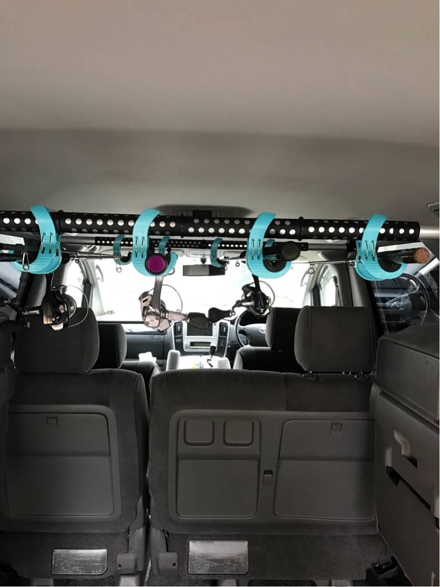 【送料込み 即決】ロッドホルダー ホワイト4個セット 2本分 シマノ ダイワ クリップ エギング シーバス 車載 バス_1