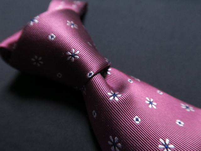 W192★送料無料 オンワード樫山 五大陸 2017秋冬 今季物 日本製 ピンク系 西陣織り 高級ネクタイ9，612