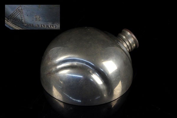 【仁】銀 made in engrand 95刻印 スキットル ボトル ウイスキー 酒器 1571 a