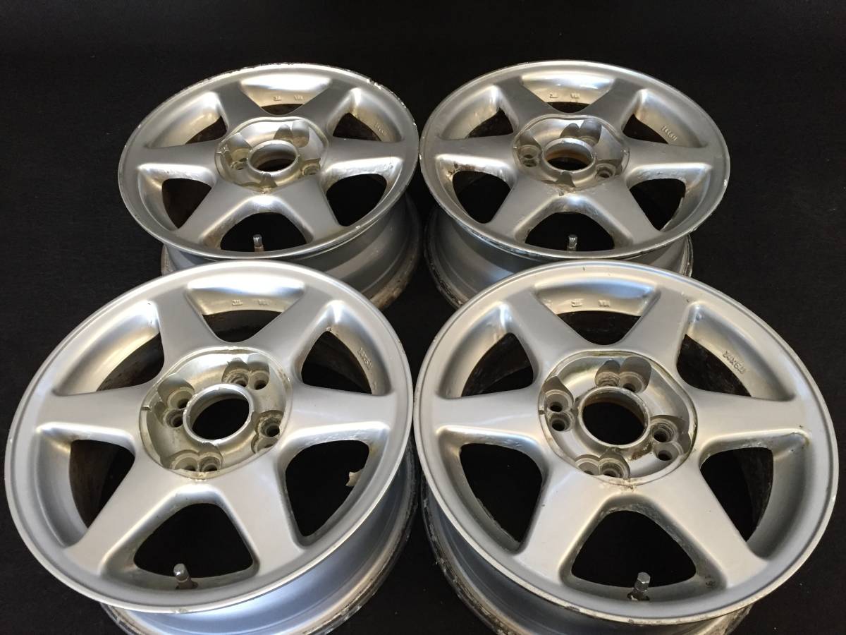 シエンタ等 社外AW ブリヂストン 14×6J +38 4穴マルチ PCD100/114.3 4本セット 売切!!