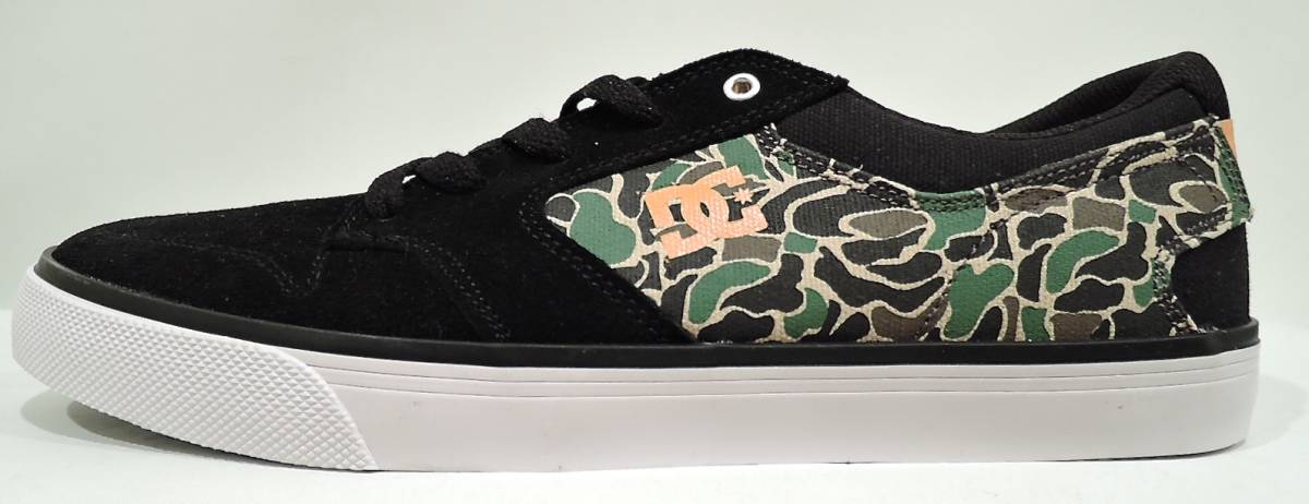 新品 DC SHOES DC シューズ スニーカー ローカット 黒 スエード 迷彩 
