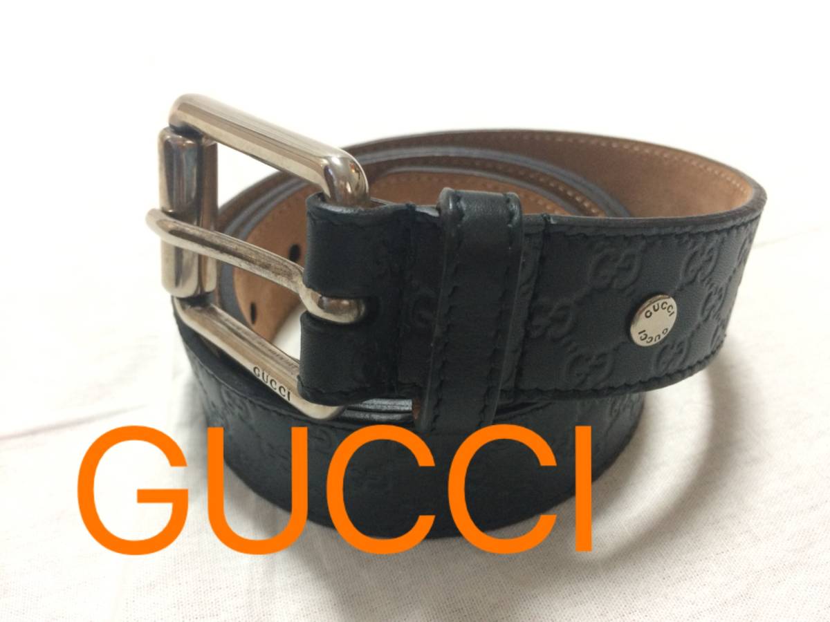 GUCCI グッチ グッチシマ 本物 レザー 長財布 ロング - ブラック 