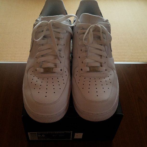 Nike supreme cdg エアフォースワン 27cm メンズ White/Black シュプリーム コムデギャルソン ナイキ 限定コラボ スニーカー