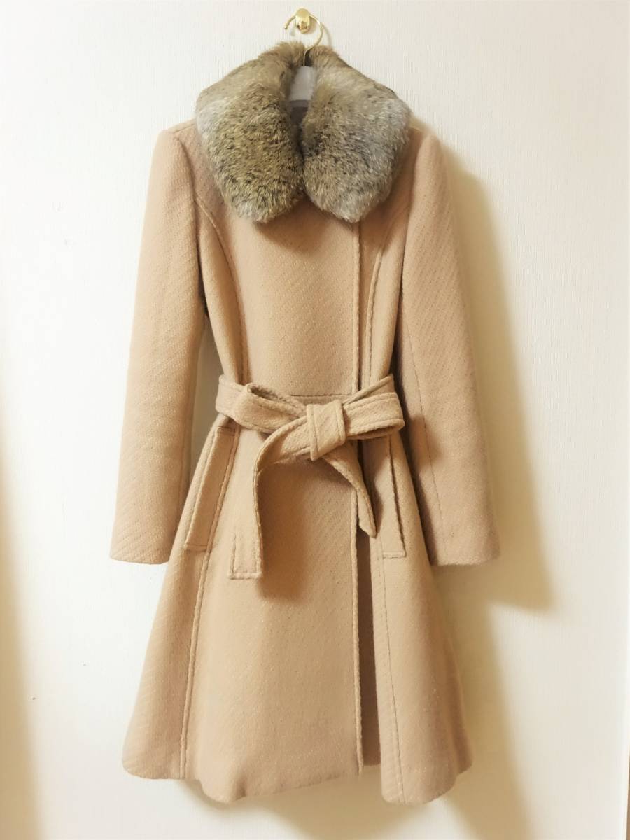 美品！ジルスチュアート JILL STUART ウールロングコート ラビット 