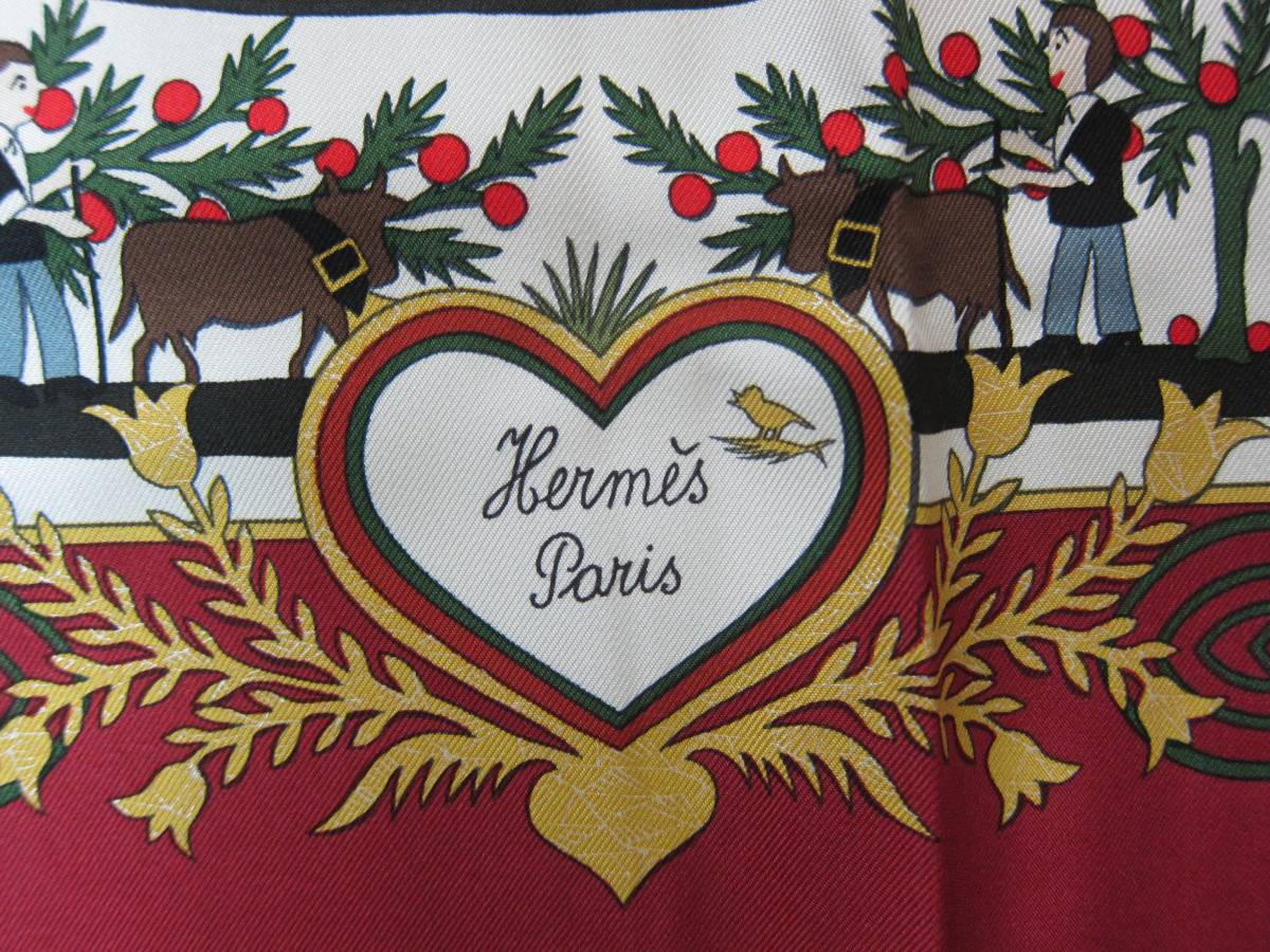 美品】エルメス スカーフ カレ90 クリスマス ヒイラギ HERMES 【公式通販】